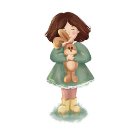 Девочка с кроликом