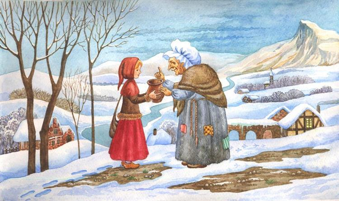 К сказке "Горшочек каши" братьев Гримм