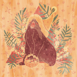 Барсук Волшебник и грибная корзинка