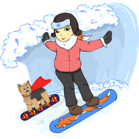 Сноубордистка 