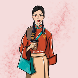 Девушка в стиле этно