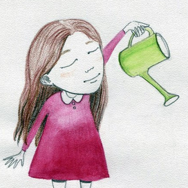 Девочка с леечкой