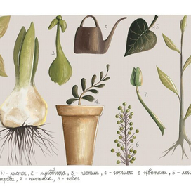 Постер для детей. В саду