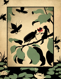 Иллюстрация к сказке Х.К.Андерсена "Дюймовочка"