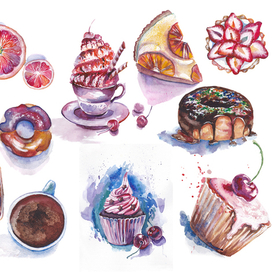 Акварельные скетчи