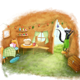 Скунс Руди ждет гостей