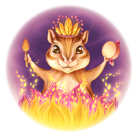 Шаман у магического костра