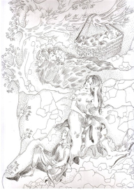 Подземелье мальчиков .Иллюстрация к сказке"Питер пен"