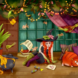 Everyday life of the red witch