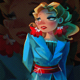 "Девушка в красных серьгах"