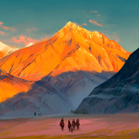 Закат в горах