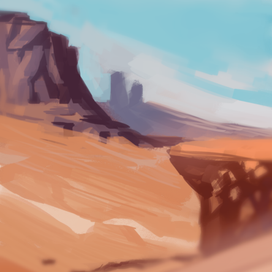 Wild west landscape, Sketch \ Дикий запад, набросок