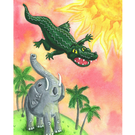 Иллюстрация к книге Роальда Даля "Огромный Крокодил"