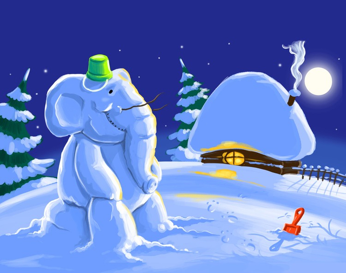 снежный слон