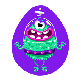 Летающий монстрик. Проект "Треснутые 2" для Дикси