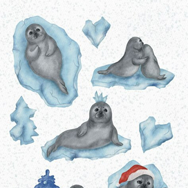 Стикерпак "Байкальская нерпа"