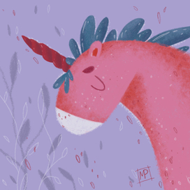 Розовый единорог