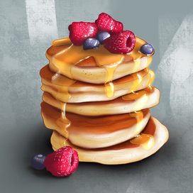 Панкейки с ягодами