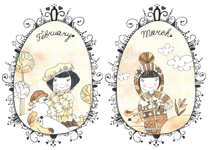 февраль, март