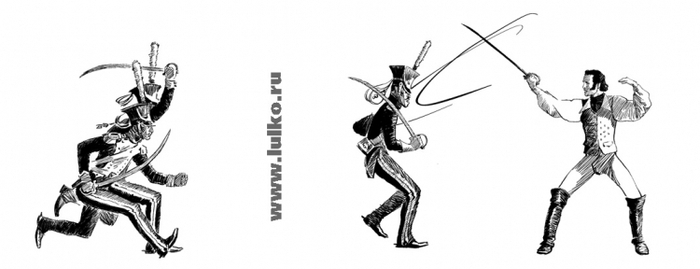 О. Крыжановский. "Висельник и колесница". ФедорТолстой против польских уланов.