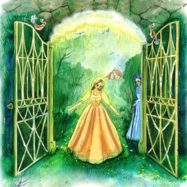 Сияющая золотом, решила вернуться домой)