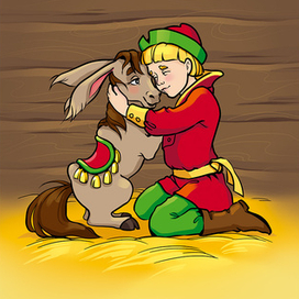 Конёк-горбунок. Раскраски по образцу