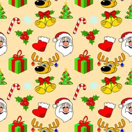 Бесшовный фон на новогоднюю тематику