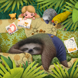 ладно дам минуток пять я ленивцу полежать