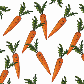 Принт морковки