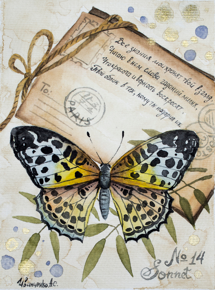 Бабочка. Сонет №14 У. Шекспира