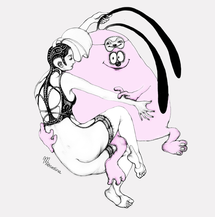 большой мой розовый зайчик