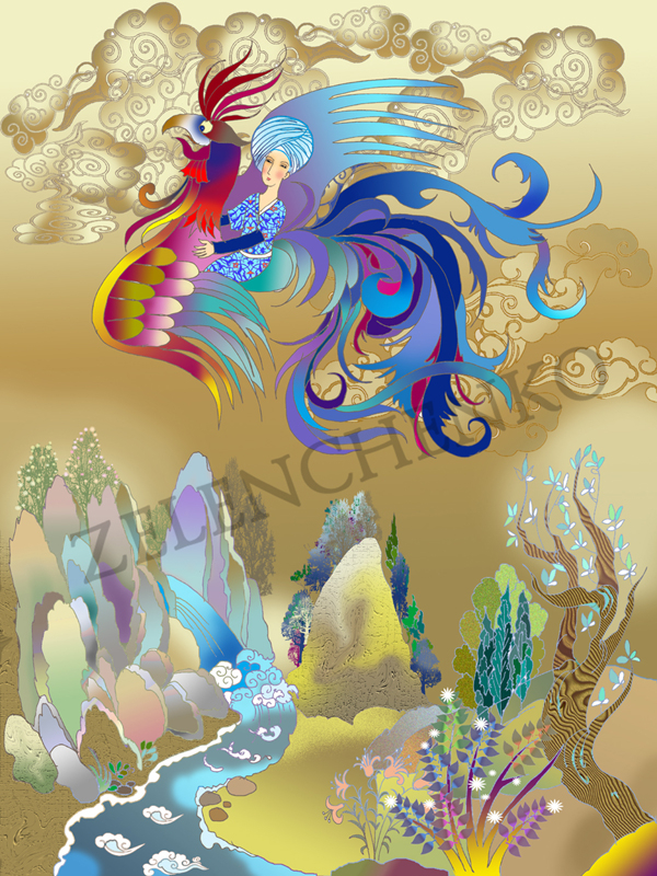 Волшебная птица. Илюстрация к азербайджанским сказкам