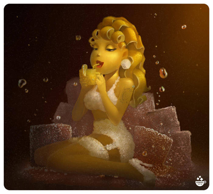 зеленый чай с лимоном 2вариант