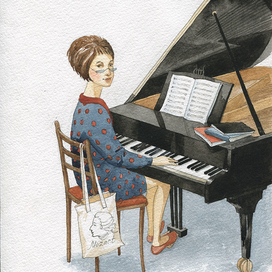 Книга о театре. Учительница сольфеджио.