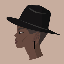 Темнокожая женщина в шляпе