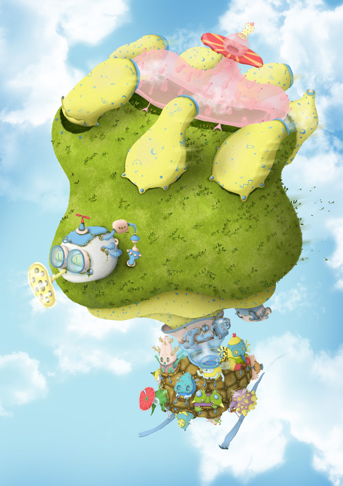 Птицезоиды на воздухоеде.