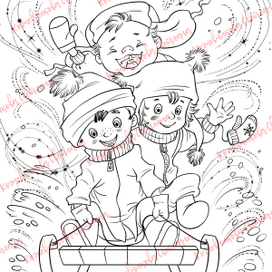 Новогодние раскраски