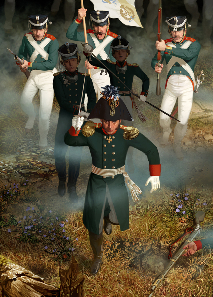 Полосная иллюстрация к рассказу "Отец-командир"