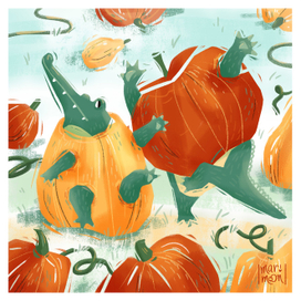 Тыквы, крокодилы, тыквы