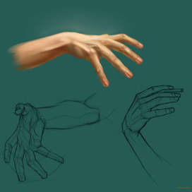 наброски рук