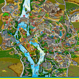 Туристическая карта Запорожья 2014