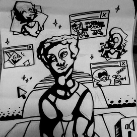 Иллюстрация интернета. (Illustration of the Internet).