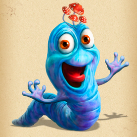 Chuck, blue worm