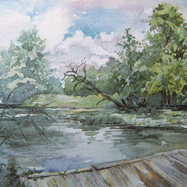 Мостки на реке