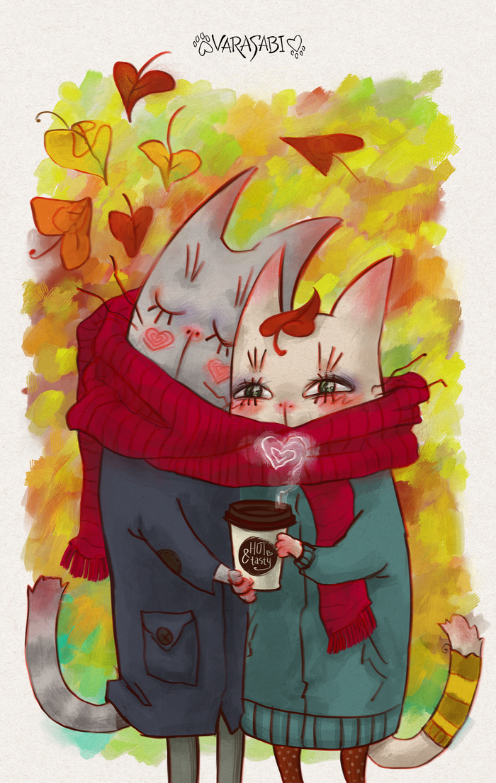 Теплые осенние котики