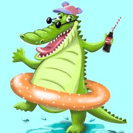 Жизнерадостный крокодил