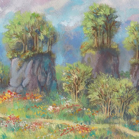 Деревья на холмах