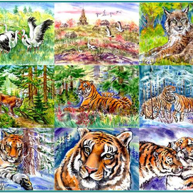 Открытки-иллюстрации:" 5-Дикие животные"