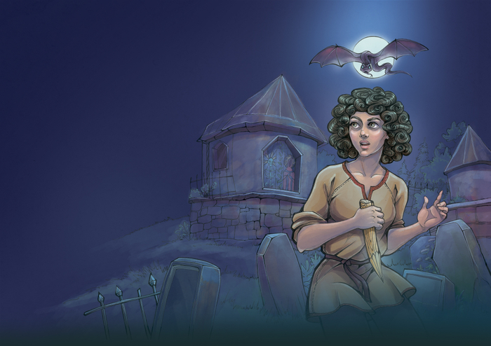 На кладбище