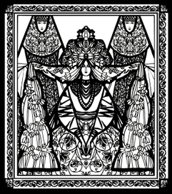 Невеста 55х65 бумага ,маркер   2014.г